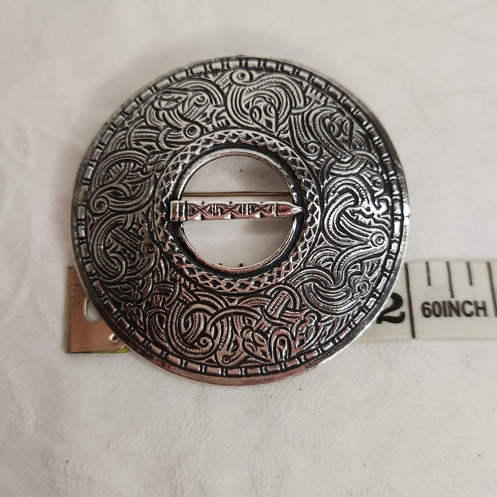Snorre Silver Viking Serpent Pendant Brooch - Picture 8 of 10